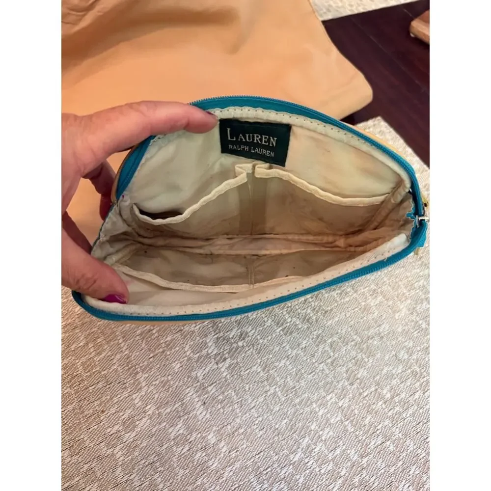 Lauren Ralph Lauren plaid cosmetic bag